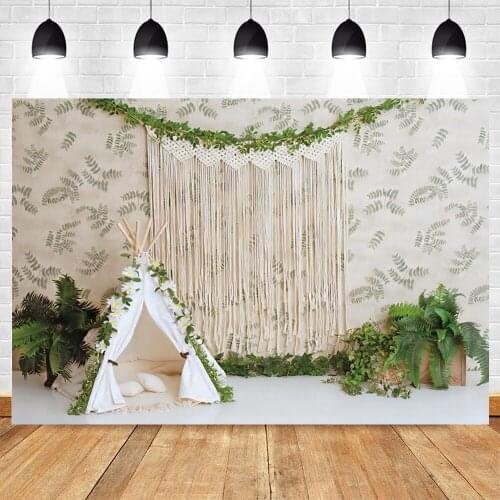 Newborn Baby 1st Birthday Tent Cake Smash Background Photography Backdrops Photographic Photo Shoot Booth Photophone Banner Prop