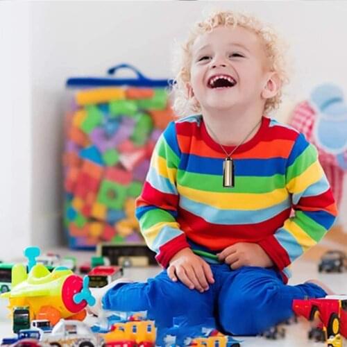 1Pcs Mini 5 Color Harmonica 4 Holes 8 Tones Harmonica Chain Metal Mouth Gifts Kids Organ For Children Style / Necklace X4E8