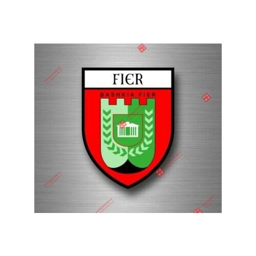 Interesting Sticker Decal Souvenir Car Coat of Arms Shield City Flag Fier Albania Travel Car Decal Decoration Laptop