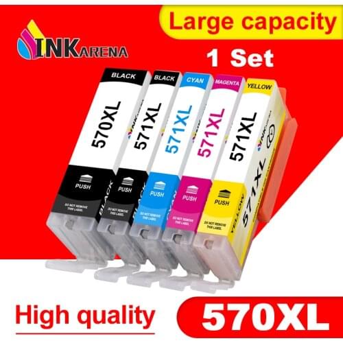 INKARENA PGI 570 CLI 571 Ink Cartridge For Canon PGI570 CLI571 PGI-570 CLI-571 Pixma MG5750 MG5751 MG5752 MG6850 MG6851 Printer