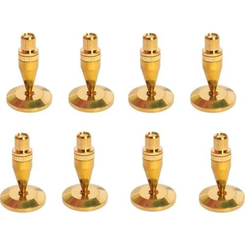 8Sets M6*36 Audio Speaker Spike Pads Active Speaker Parts Accessory Copper Foot Nail &Pads DIY For Home Theater& Sound System