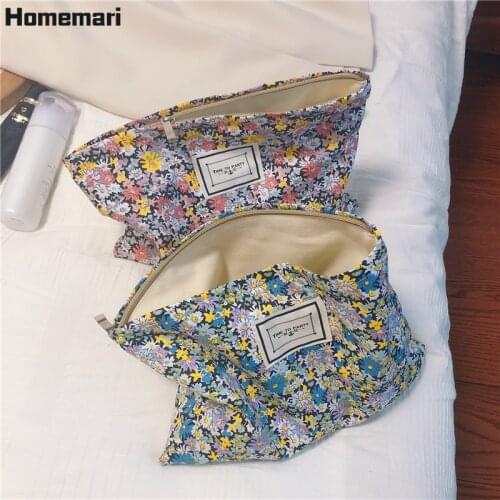 2021 Flowers Makeup Bags Women Travel Toiletry Bag Large Cosmetic Pouch Necesserie Make Up Organizer Canvas Beauty Case Storage