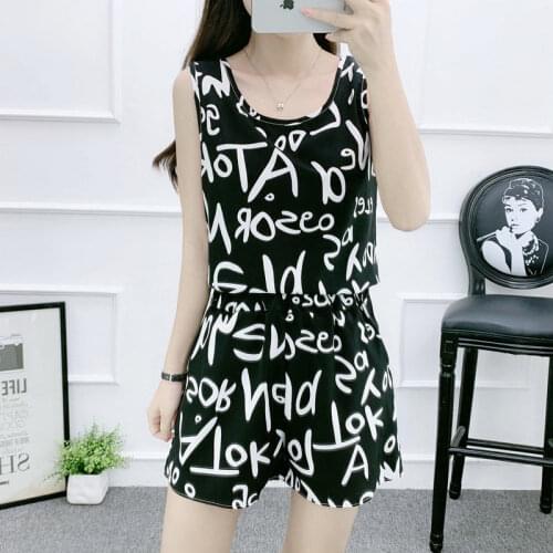 Western style suits female summer new fashion temperament big yards sleeveless minus age wide-legged pants two-piece outfit