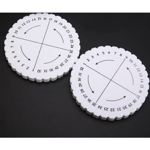 2Pcs 10cm Round Kumihimo Beading Cord Disc Disk Braiding Plate DIY Braided 1 -32 Number Printed Braiding Plate
