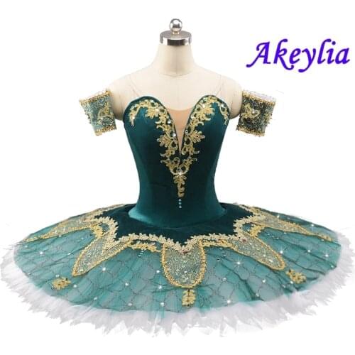 La Esmeralda Professional ballet tutu turquoise blue Green girls YAGP Ballet tutu customize velvet women performance tutus stage
