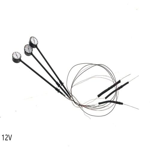 3pcs 12V Hot Scale Metal Model Railway Lights HO N Scale LED Light for Train Diorama Layout