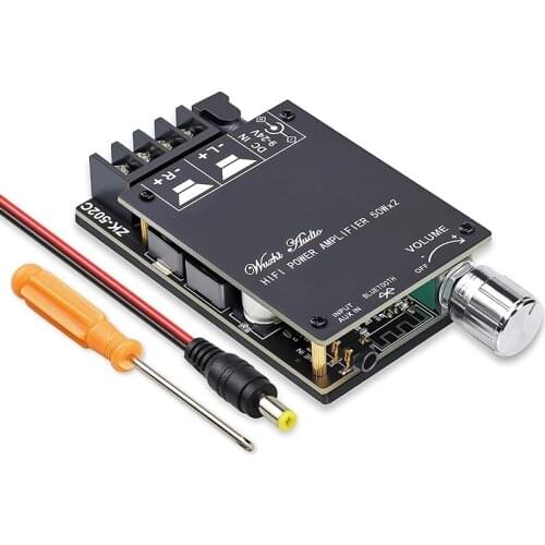 Bluetooth Board Module for Amplifier 3.5mm AUX + Bluetooth 5.0 Amp 2 Channel 50W+50W TPA3116D2 Chip Board (502C)