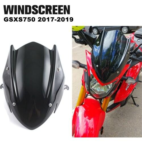 Motorcycle Windscreen Windshield Shield Screen with Bracket For Suzuki GSXS750 GSX-S750 GSX-S GSXS 750 2017 2018 2019 Black