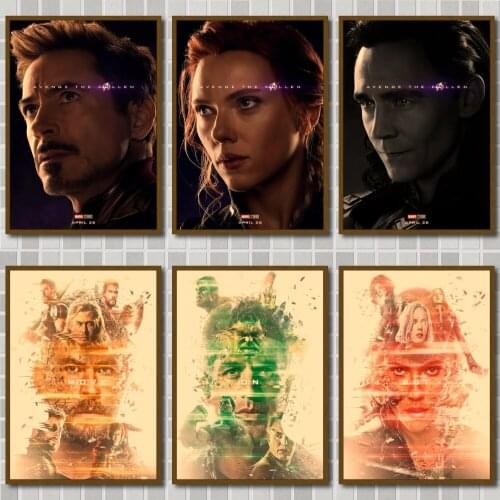 Avengers Endgame Marvel Movie Poster Krafe Paper Prints Art Retro Painting Home Decor Wall Stickers For Kid Room Decor