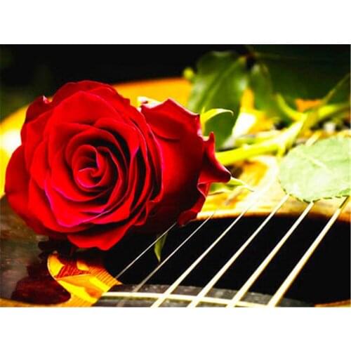 Flower Rose DIY 11CT Cross Stitch Embroidery Kits Craft Needlework Set Cotton Thread Printed Canvas Home Decoration Sell