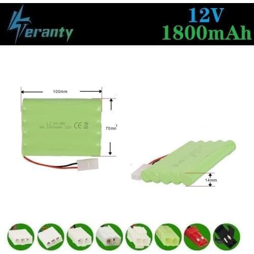 H Model ) 12v 1800mah NiMH Battery For Rc toys Car Tanks Trains Robot Boat Gun Ni-MH AA 1000mah 12v Rechargeable Battery 1pcs