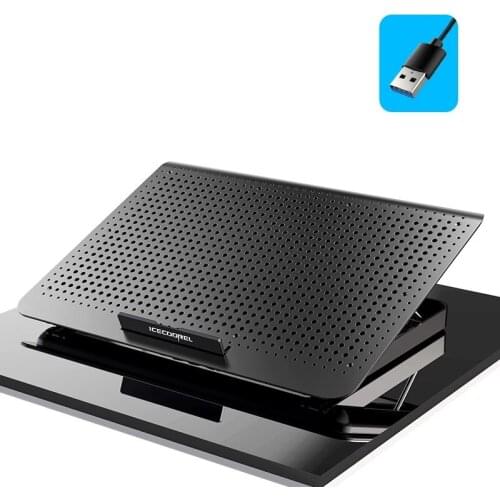 A18 Laptop Cooling Pad with Wind Adjustment Knob 7 Height Levels Aluminum Laptop Cooler Stand Riser for 17 in Notebook Accessory