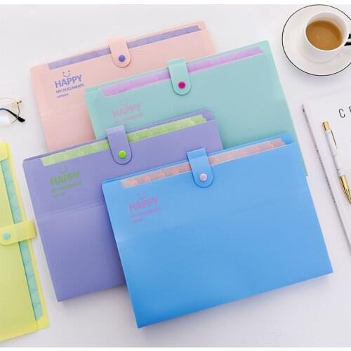 A4 File Bag for Documents Waterproof Portfolio File Folder Organizer 12 Layers Document Bag Office Stationery Storages Supplies