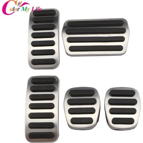 Color My Life AT MT Stainless Steel Car Styling Pedals Car Pedal Protection Cover for Volvo V40 2012 - 2020 Parts Accessories
