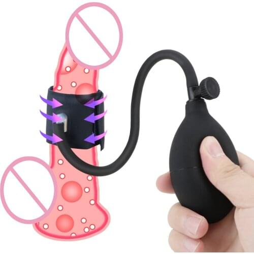Penis Trainer Inflatable Penis Pump Enlarger Sex Toys for Men Adult Products Male Enhancement Pumps Cock Pumping Sleeve
