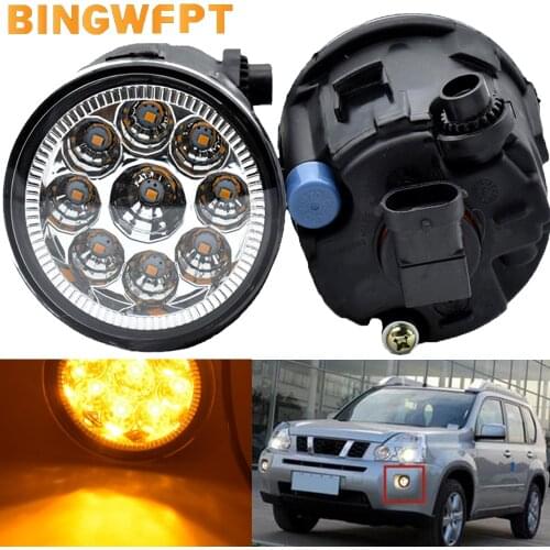 2x Fog Lamp Assembly Super Bright Fog Light For Nissan X-Trail T31 2007-2014 Led Fog Lights DRL Lamps