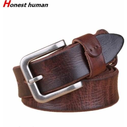 Luxury Italian Genuine Leather Belts For Men Women High Quality Vintage Casual Belt Simple Classic Cowskin Pin Buckle Strap 33mm
