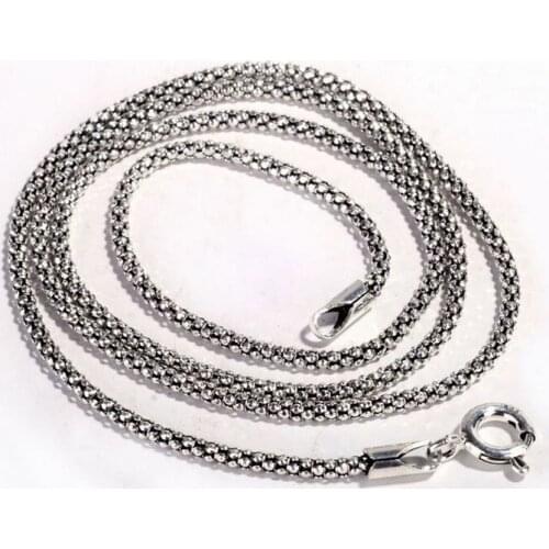 Of silver products Thai silver wholesale 925 sterling silver jewelry ms 2.5 m popcorn chain necklace with chain