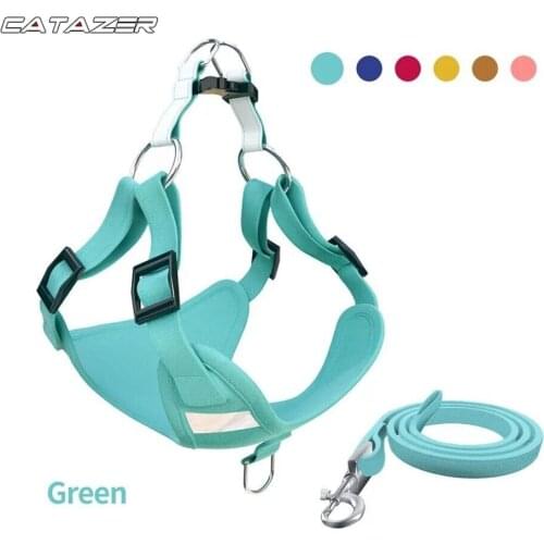 Pet Dog Reflective Harness Vest Cute Harness and Leash Set for Small Medium Dogs Puppy French Bulldog Pug Accesorios Para Gatos