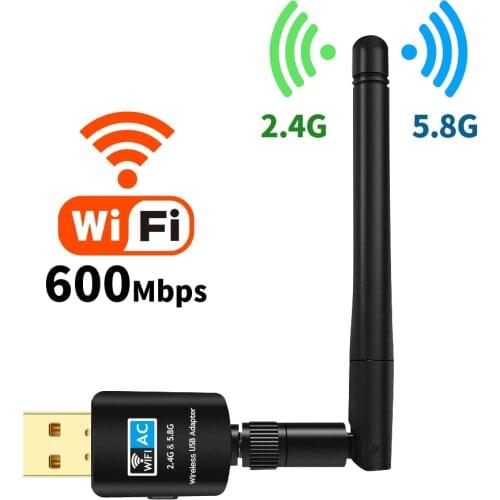 USB Wifi Adapter 600Mbps 2.4GHz+5.8GHz USB Wifi Receiver Wireless Network Card usb 2.0 wifi High Speed Antenna Wifi Adapter