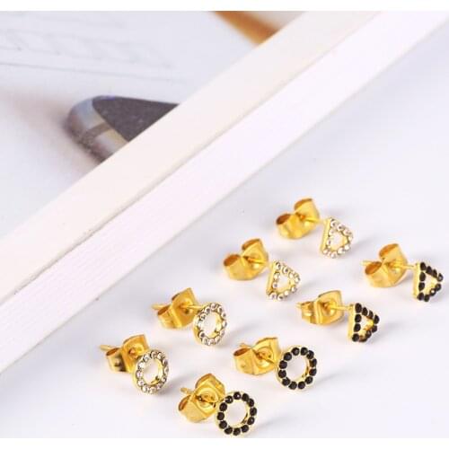 OUFEI Stainless Steel Jewelry Woman Charm Stud Earrings for women Fashion Jewelry Accessories bohemian Wholesale lots bulk