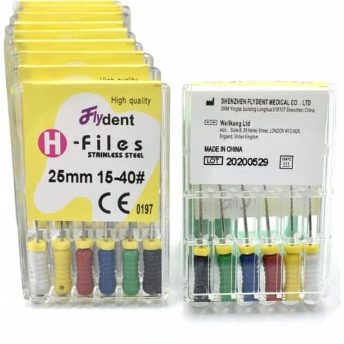 10Packs Dental Instrument H files Endodontic Stainless Steel H Files Root Canal Handuse Files Used For Root Cleaning Dentistry