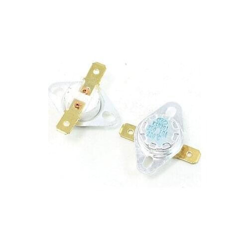 2 Pcs 220C NC 2 Pin Terminals Temperature Control Ceramic Thermostat 10A AC250V