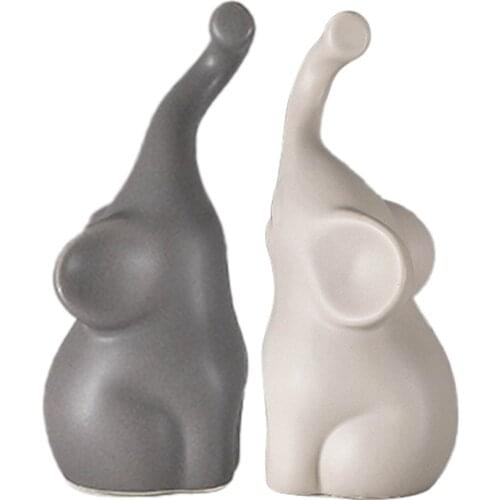 New Fashion Design 2PCS Ceramic European Cute Couple Object Living Room Office Student Handicraft Home Decoration Accessories