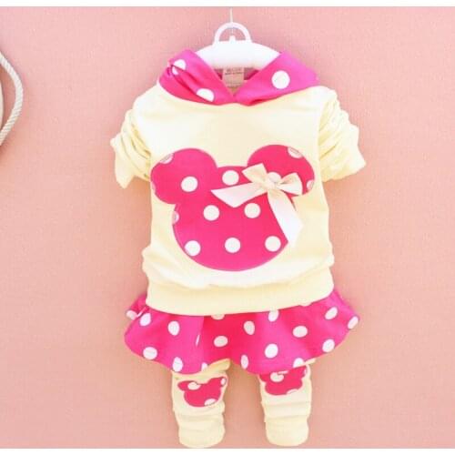 2016 New Pattern Female Baby Autumn Clothing Pure Cotton Girl Long Sleeve Suit Baby Childrens Garment Clothes 0-1-2 3 4 Year