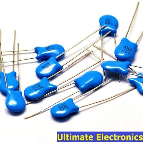 50pcs 2.2nF 222 2KV 2200pF 2000V High Voltage Ceramic Disc Capacitor