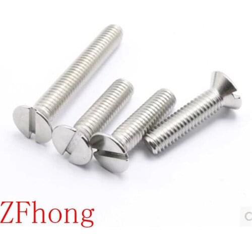 500pcs m2.5*4/5/6/8/10/12/14/16/18/20/22/25/30 Stainless steel slotted flat countersunk head machine screw