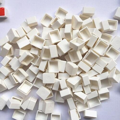 6/12/24/36/48pcs Empty Half Pan White Half Pans Paint Plastic Watercolor Paint Grid Half Pans Artists Palette Art Supplies