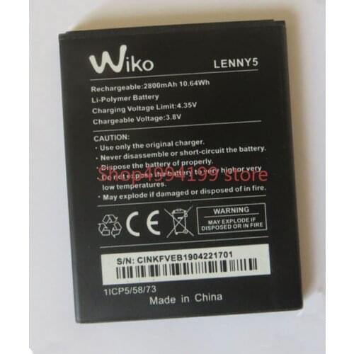 2800mAh 3.8V Wiko Lenny 5 Battery For Wiko Lenny 5 Mobile Phone Batterie Bateria Replace Parts