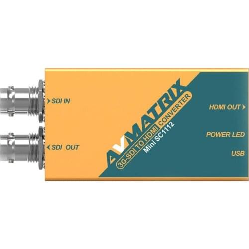 AVMATRIX SC1112 Pocket-Size Broadcast Converter 3G-SDI to HDMI-Compatible Seamless Converter