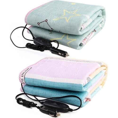 12V/24V Car Electric Heating Blanket With Cigarette Lighter Electric Heating Quilt Large Truck Electric Heating Cushion
