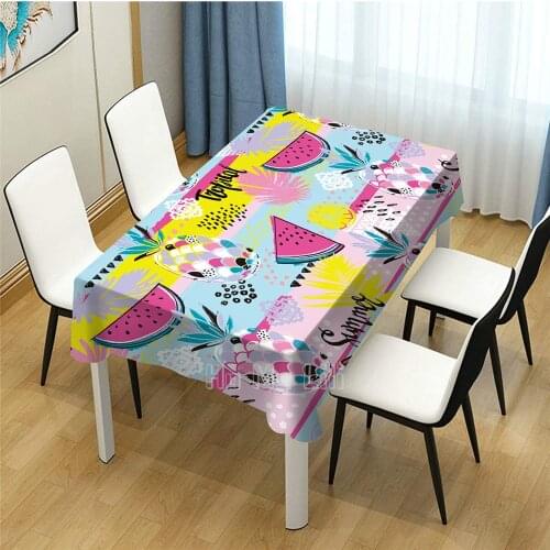 Tropical Summer Pineapple Fruit Design Table Cover For Picnic Kitchen Dining Decor