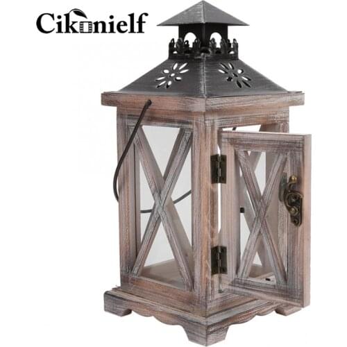 Cikonielf Decorative Wooden Candlesticks