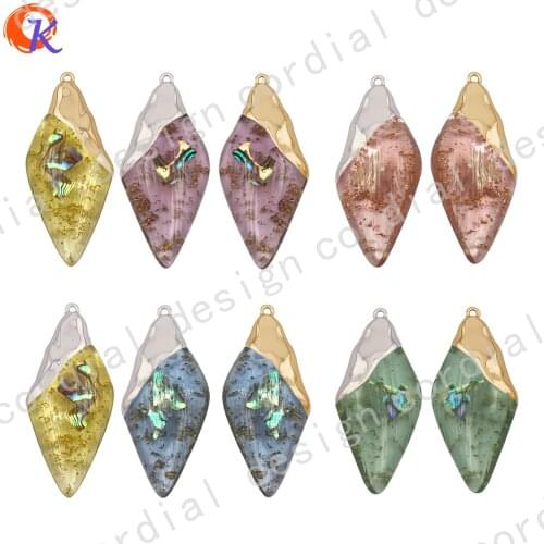 Cordial Design 30Pcs 23*50MM Jewelry Accessories/Hand Made/DIY Pendant/Natural Shell In Beads/Earring Findings/Resin Bead/Charms