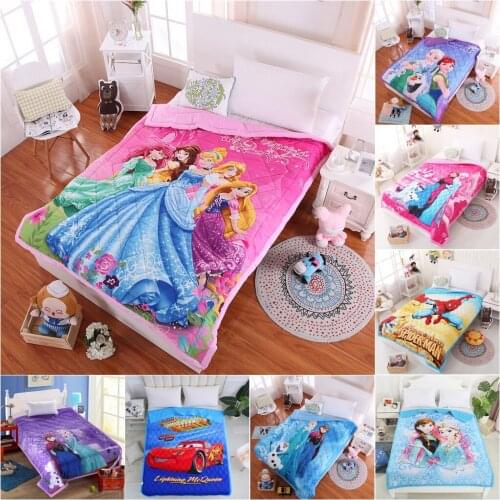 Disney Rapunzel Cinderella Princess Kids Girls Comforter Quilt Blanket Throw on Bed Sofa for Girls Boys 59x79inches 1.2m Bed