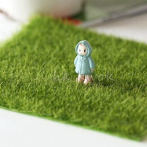 1pc Artificial Grass Fake Lawn Grass Miniature Dollhouse Decor Home Garden Ornament Artificial Lawn Decoration Set