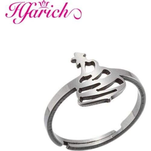 Lady Exquisite Christmas Jewelry Stainless Steel Santa Hat Deer FlowerTree Ring for Fashion Women Party Wedding Engagement Rings