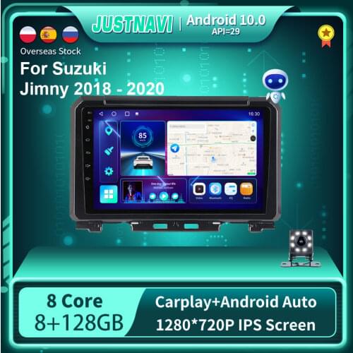 JUSTNAVI Carplay Android 10 Multimedia Video Player Navigation GPS WiFi Auto Stereo For Suzuki Jimny 2018-2020 Smart IPS Screen