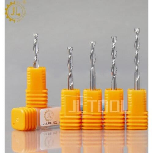 JIALING 1PC Double flutes cnc machine tools ceramic end mill taiwan end mills for wood