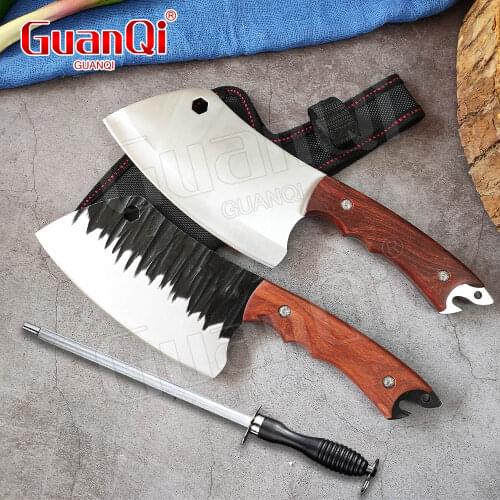 Handmade Forged Butcher knife Boning Knife Handmade Fishing Knife Meat Cleaver Outdoor Cooking Cutter Slicing Knife Cooking Tool