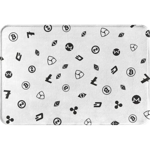 Bathroom Mat Crypto Logos Doormat Kitchen Carpet Entrance Door Rug Home Decoration