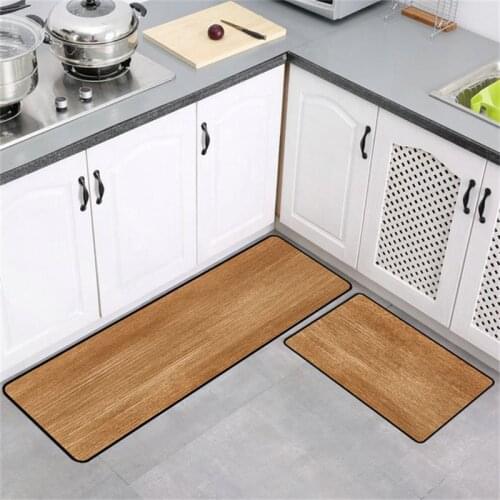 Kitchen Mat Anti-slip Retro Area Rugs Living Room Balcony Bathroom Printed Long Carpet Home Entrance Doormat Hallway Bath Mat