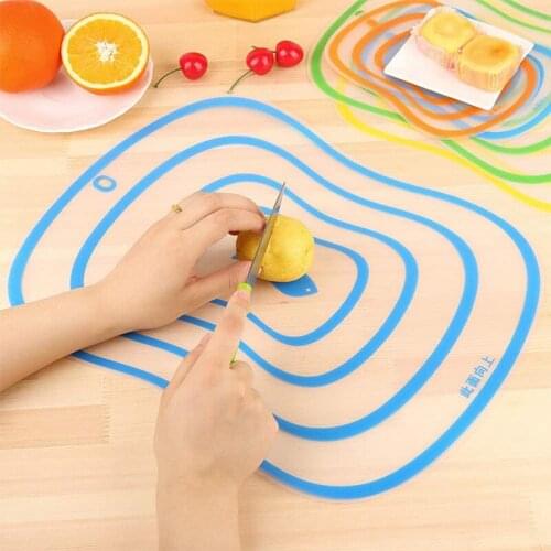 Kitchen Plastic Chopping Cutting Board Non-slip Frosted Breadboard Flexible Vegetable Meat Tools Chopping Board