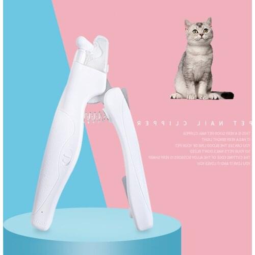 Clippers Dog Nail Pet Nail Clippers Alloy Scissors Clippers LED Lights Paw Claw Nails Cutter Professional File Cutting Scissors