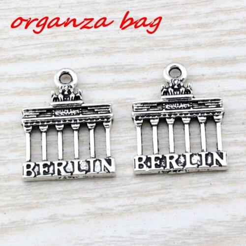 Hot ! 10pcs 18x 23.5mm zinc alloy Brandenburg Gate Berlin Landmark Trip charm Pendants DIY Jewelry A-106