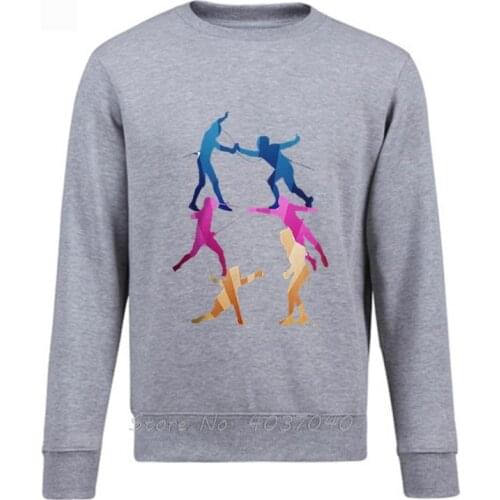 Mens Rainbow Fencing Premium Cotton Hoodie Male Hip Hop funny Men Pullovers Sweatshirt Harajuku Streetwear